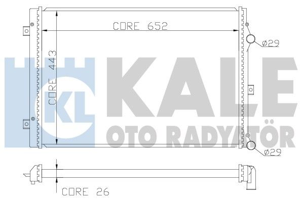 KALE OTO RADYATÖR Радиатор, охлаждение двигателя 367600